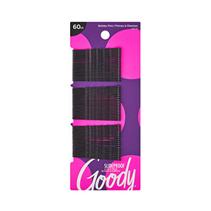 Ganchos para cabello Goody Bobby Pins SlideProof Negro x 60 unidades
