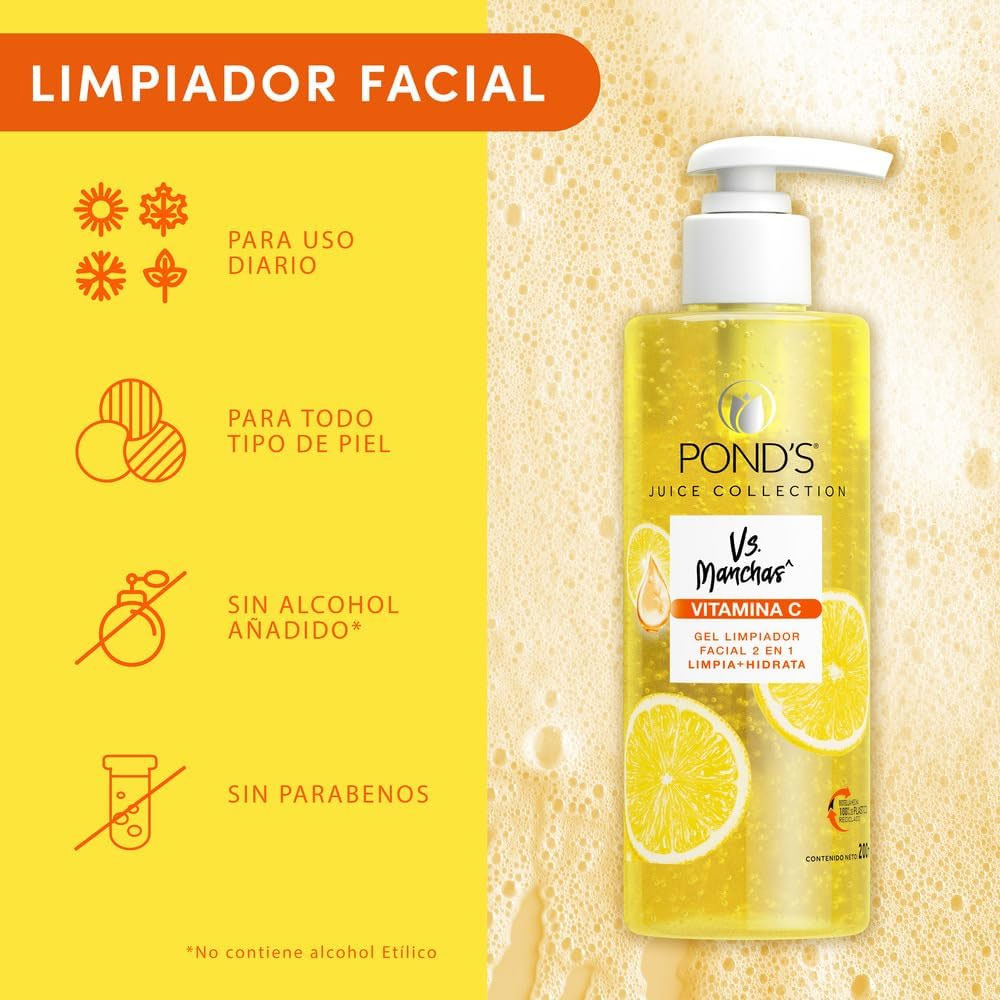 Gel Limpiador Facial Ponds Vs Manchas 200 ml