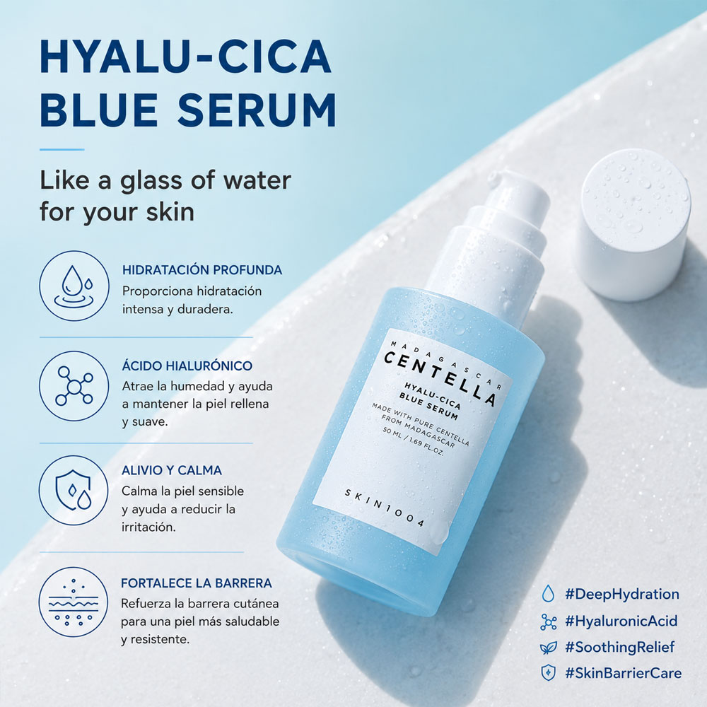 Sérum facial Skin1004 Madagascar Centella Hyalu-Cica Blue Serum 50 ml