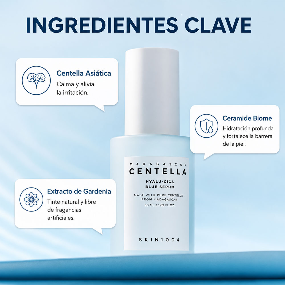 Sérum facial Skin1004 Madagascar Centella Hyalu-Cica Blue Serum 50 ml
