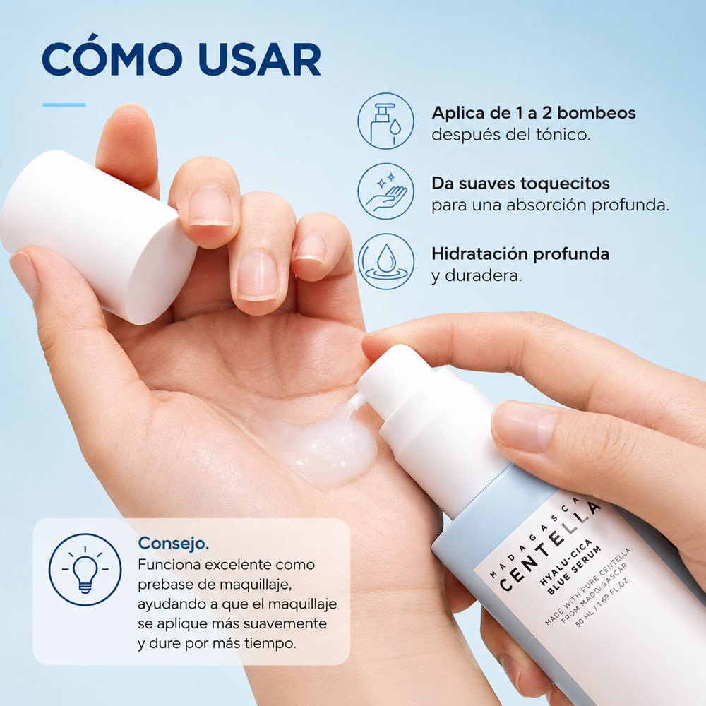 Sérum facial Skin1004 Madagascar Centella Hyalu-Cica Blue Serum 50 ml