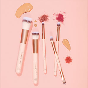 Kit de 5 Brochas de maquillaje Alma Bonita #219, #144, #143, #214, #218