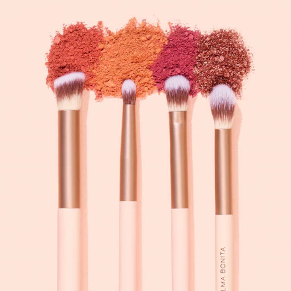 Set de 4 Brochas para ojos Alma Bonita para aplicar, difuminar y definir