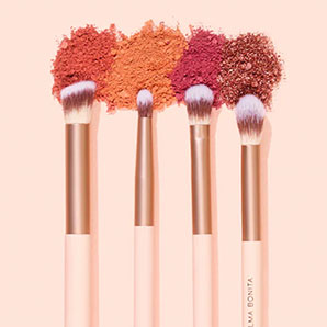 Set de 4 Brochas para ojos Alma Bonita para aplicar, difuminar y definir