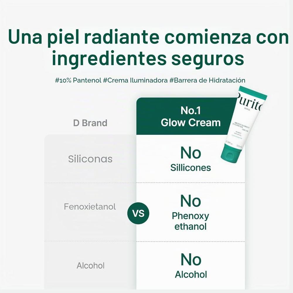 Crema Facial Hidratante Purito Mighty Bamboo Panthenol Cream 100 ml