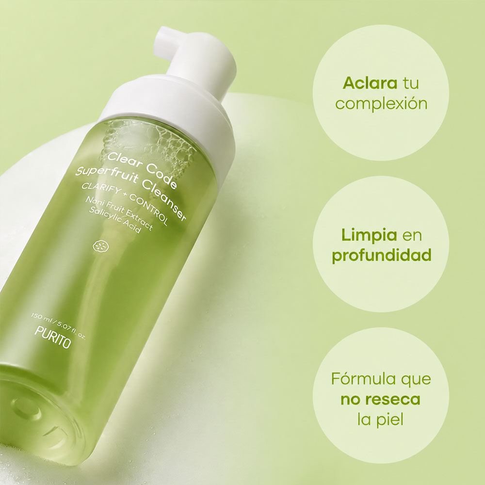 Gel Limpiador Facial Purito Clear Code Superfruit Cleanser 150 ml