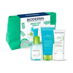 Pack Bioderma Sébium Pore Refiner + Agua Micelar H2O + Gel Moussant + Neceser