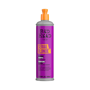 Shampoo TIGI Bed Head Serial Blonde Restoring con queratina para cabello rubio 400 ml