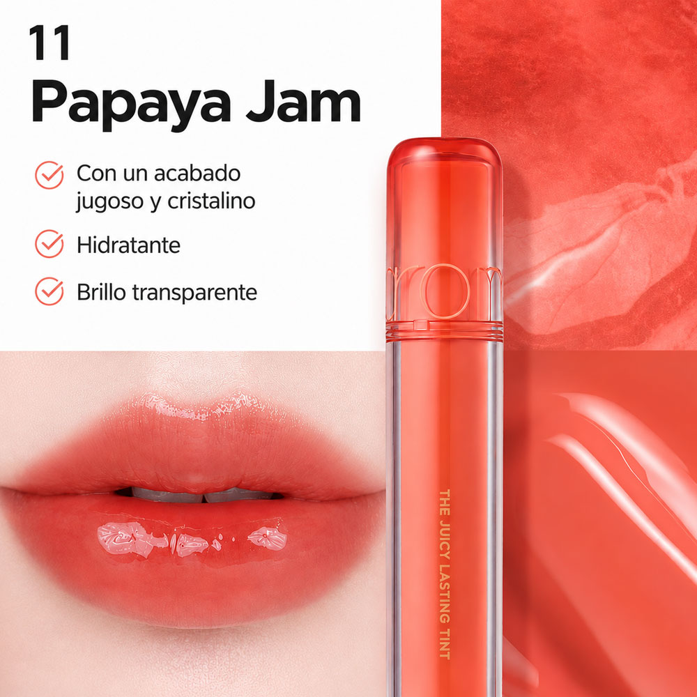 Tinta de labios Rom&nd The Juicy Lasting Tint 11 Papaya Jam
