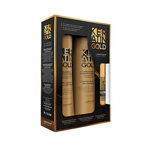 Pack Lanosterin Keratin Gold de Shampoo + Acondicionador + Elixir