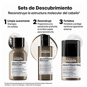 Kit Mini Trio L'Oréal Professionnel Tratamiento Capilar Absolut Repair Molecular