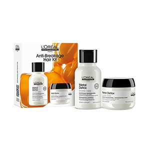 Tratamiento Capilar L'Oréal Professionnel Metal Detox Mini Duo Kit para cabello teñido o decolorado