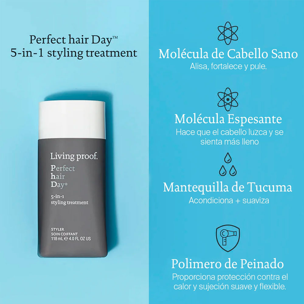 Crema de peinar Living Proof Perfect Hair Day 5-in-1 Styling Treatment 118 ml