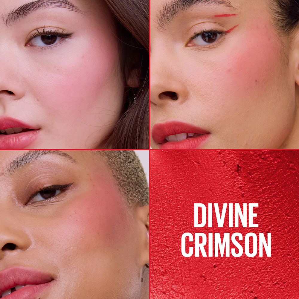 Rubor Maybelline Cloudtopia Mousse para Mejillas y Labios Divine Crimson