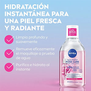 Agua Micelar Nivea Rose Care + 5% Sérum 400 ml