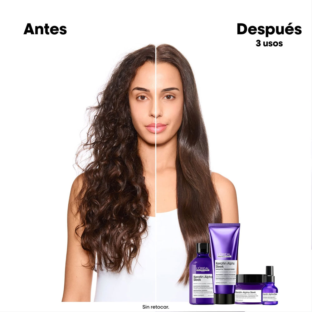 Tratamiento Keratin Alpha Sleek Smooth Transformer Control Frizz 200ml