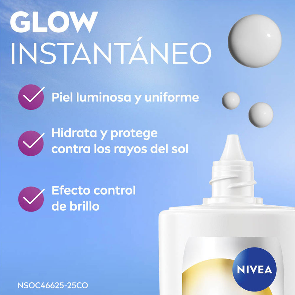 Fluido facial Nivea LUMINOUS630 Skin Glow Instant FPS 50+ Antimanchas 40 ml