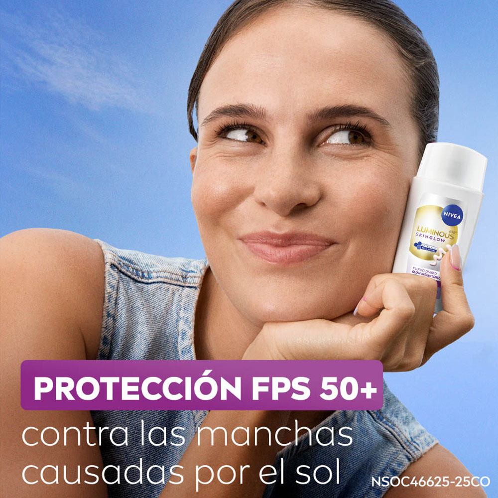 Fluido facial Nivea LUMINOUS630 Skin Glow Instant FPS 50+ Antimanchas 40 ml