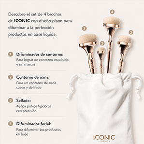 Set de brochas ICONIC London HD Blend Base Set