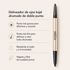 Delineador en Lápiz ICONIC London Smokey Eye Duo Kajal Eyeliner Midnight Black
