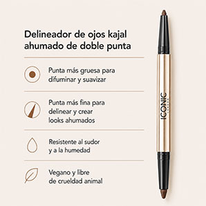 Delineador en Lápiz ICONIC London Smokey Eye Duo Kajal Eyeliner Chocolate Brown