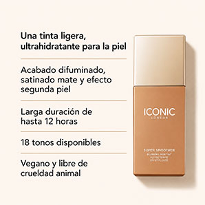 Base Líquida ICONIC London Super Smoother Blurring Skin Tint Neutral Medium