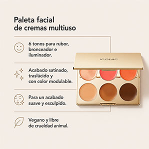 Paleta facial ICONIC London Multi-Use Cream Blush Bronze and Highlight