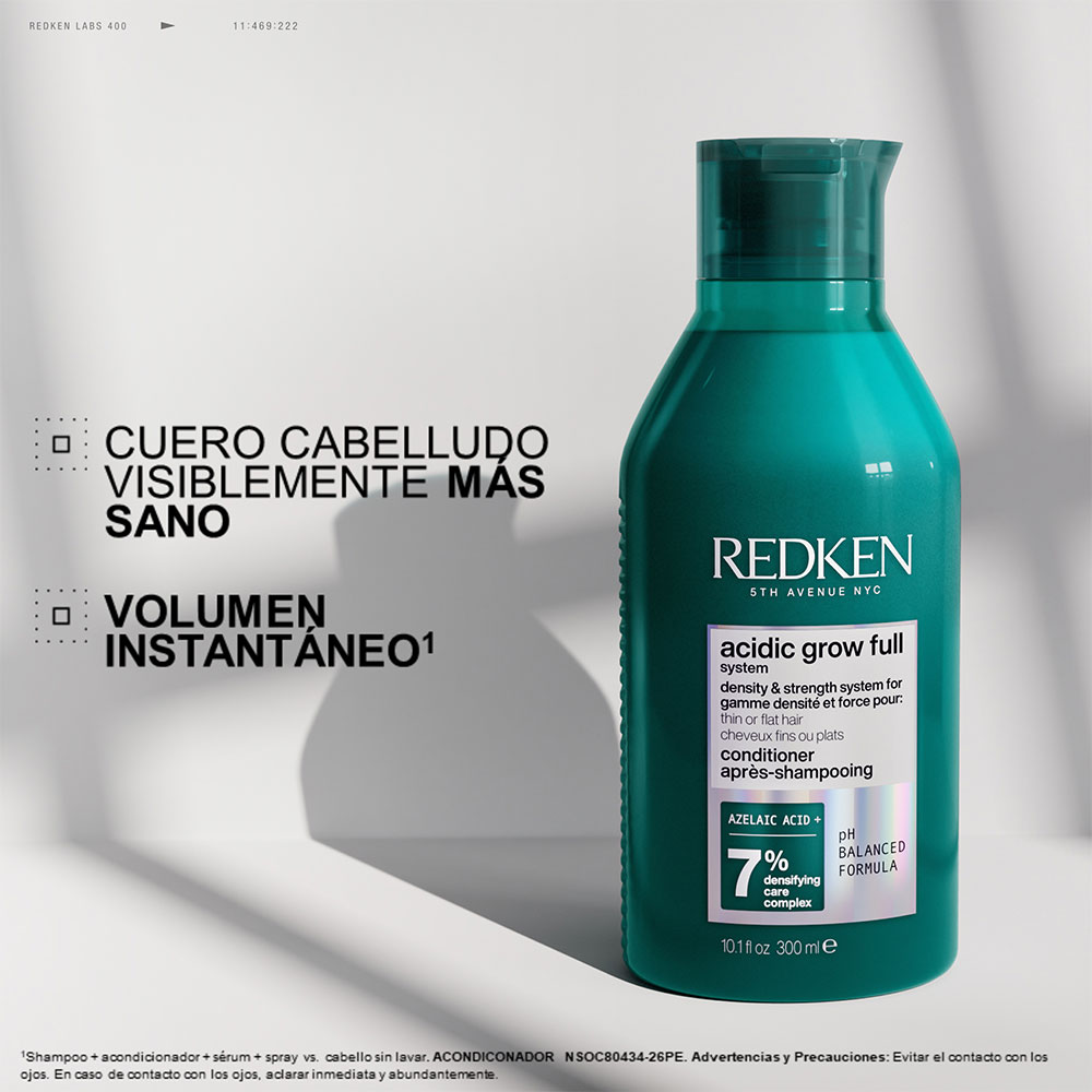 Acondicionador Redken Acidic Grow Full System para Volumen y Cuerpo 300 ml