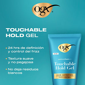 Gel fijador de cabello OGX Antioxidants + Touchable Hold Gel 177 ml