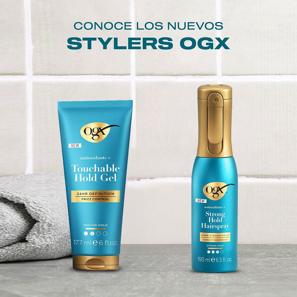 Gel fijador de cabello OGX Antioxidants + Touchable Hold Gel 177 ml
