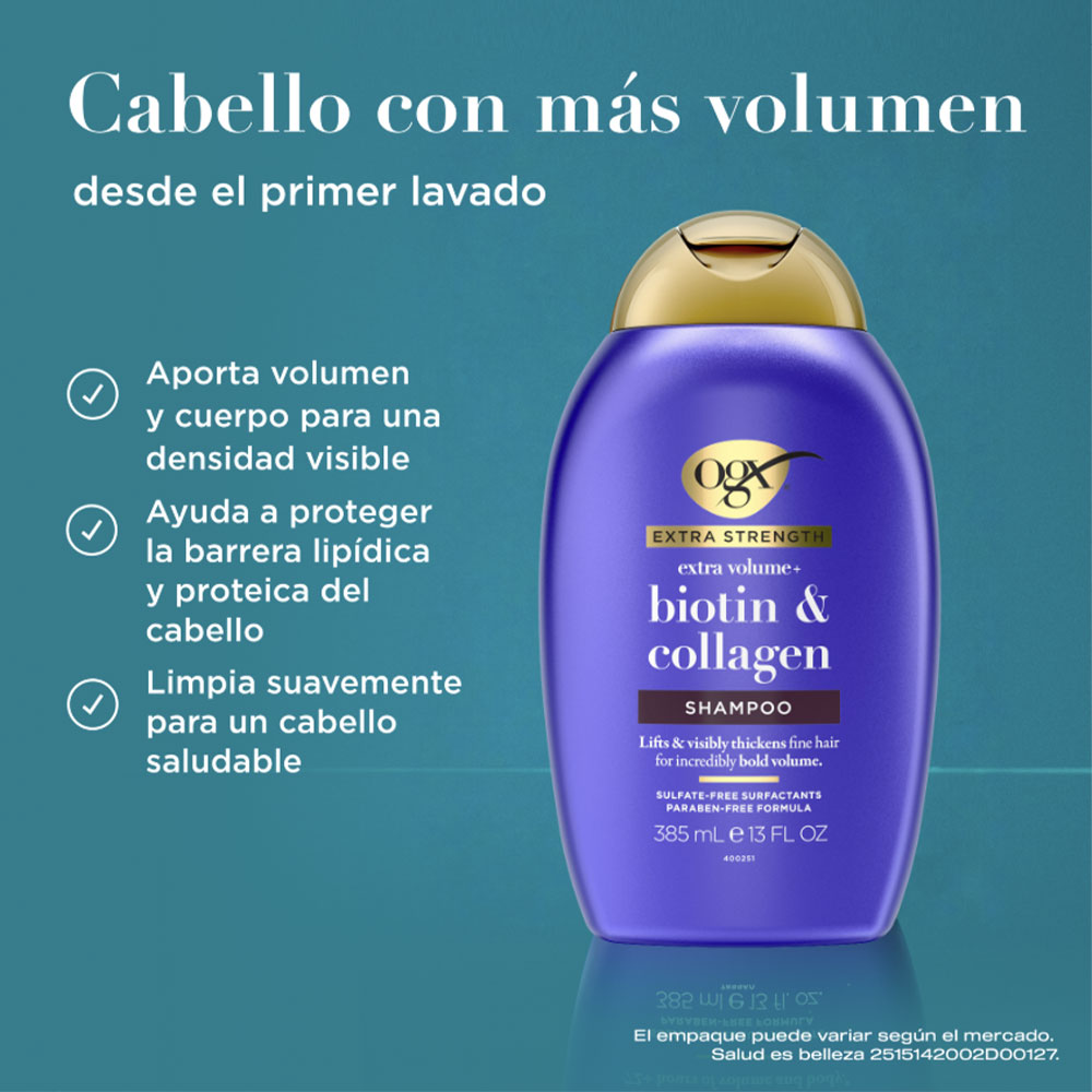 Shampoo OGX Extra Strength Extra Volume + Biotin & Collagen 385 ml