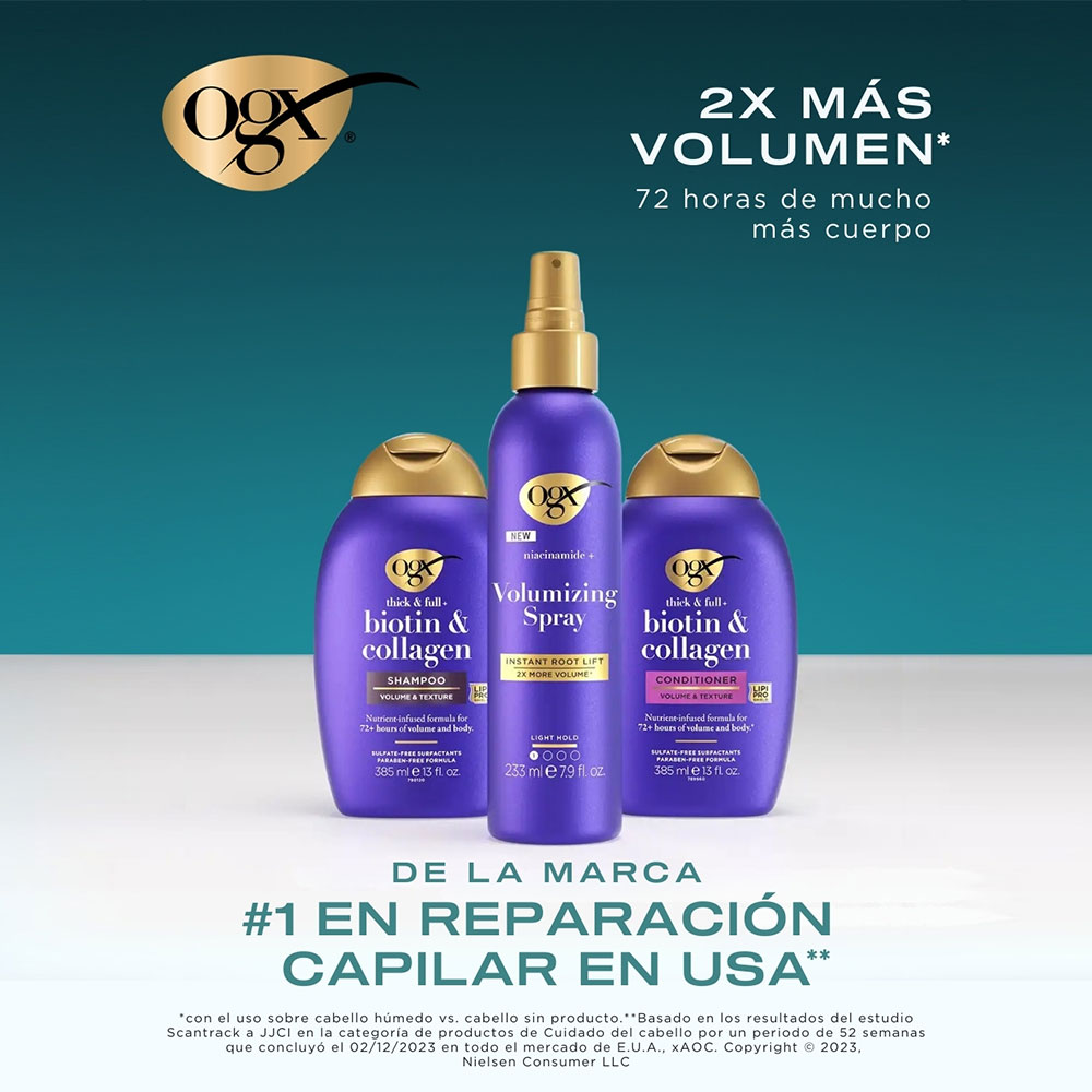 Shampoo OGX Extra Strength Extra Volume + Biotin & Collagen 385 ml