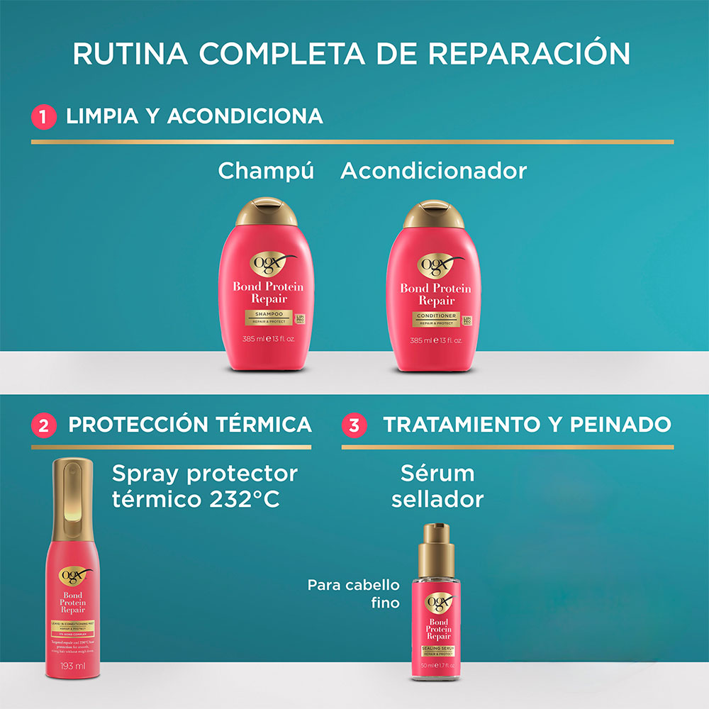 Sérum Sellador OGX Bond Protein Repair reparación y protección 50 ml