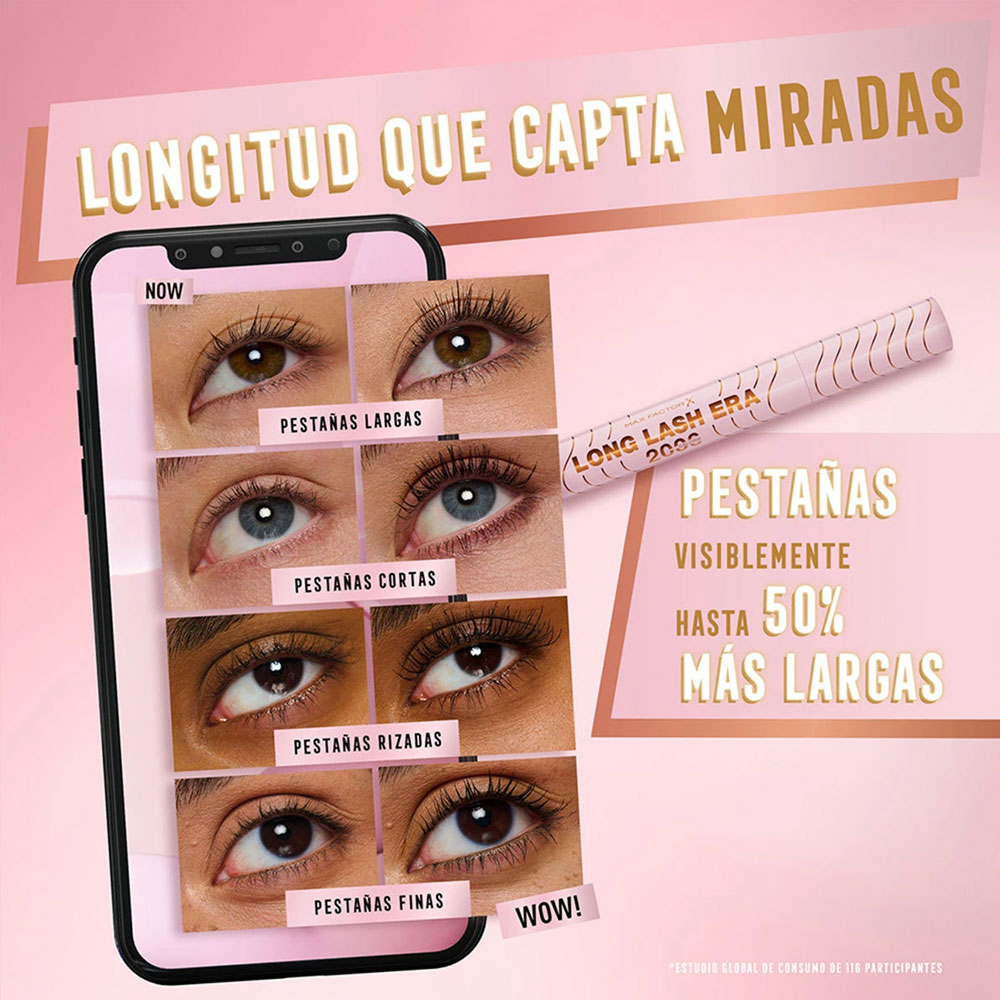 Máscara de Pestañas Max Factor 2000 Calorie Long Lash Era Black