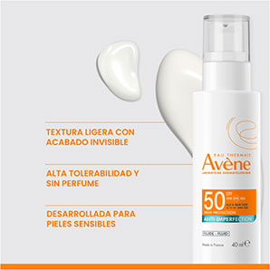 Protector solar Avène Fluido Anti-Imperfecciones SPF 50 40 ml