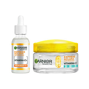 Pack tratamiento facial Garnier Vitamina C sérum antimanchas + crema hidratante antimanchas