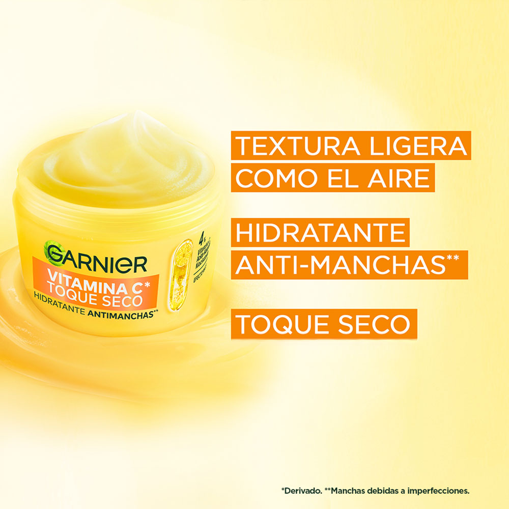 Pack Garnier Vitamina C Crema Hidratante Toque Seco + Sérum Booster Antimanchas