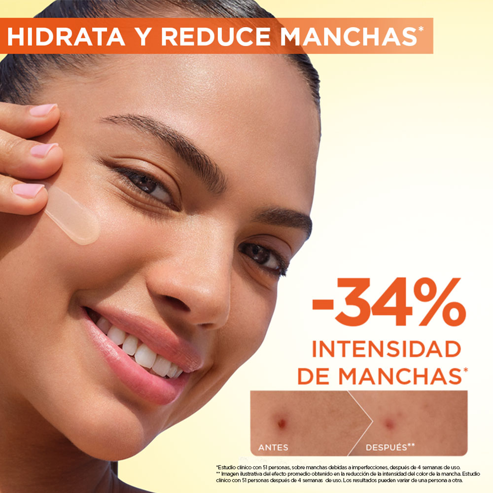 Pack Garnier Vitamina C Crema Hidratante Toque Seco + Sérum Booster Antimanchas
