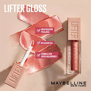 Pack Maybelline Labial líquido Super Stay Vinyl Ink 10 Lippy + Brillo labial Lip Lifter Gloss 005 Petal