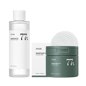 Pack Calmante Anua Heartleaf 77% Soothing Toner + Toner Pad